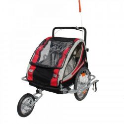 Dviračio priekaba Piekabe velosipēdam Red Loon + Jogger