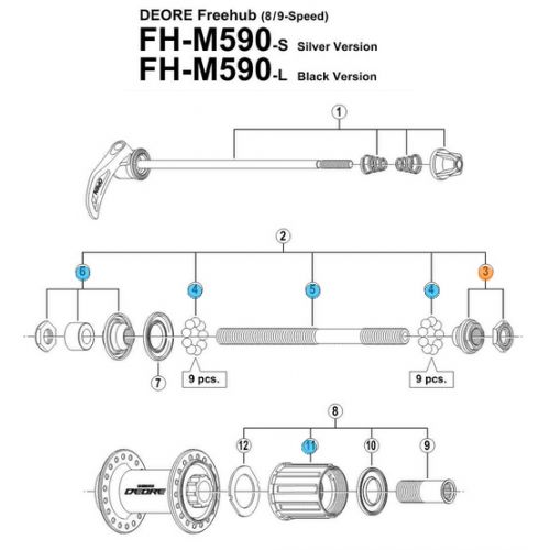 FH-M595 Deore Right