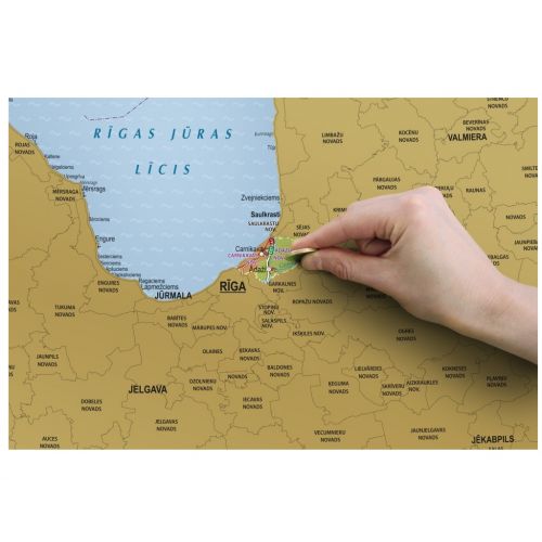 Scratch map Latvija 1:700 000