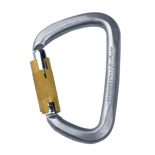 Karabinas D Steel Triple Lock 50 kN