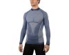 Krekls Man Long Sleeves Mock Neck Shirt Silver Skin