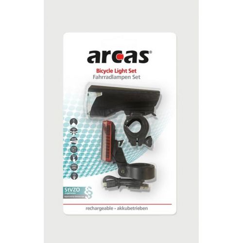 Torch set ARCAS 1 W LED USB