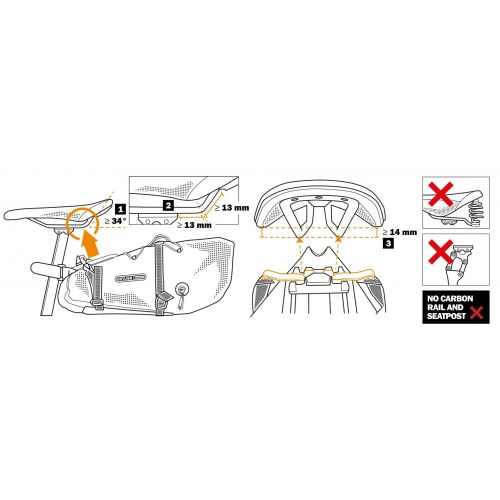 Dviračių krepšys Seat Pack QR 13L