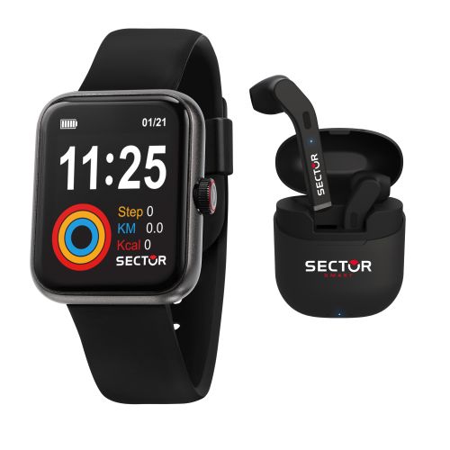 Pulkstenis Sector S-03 Smartwatch + Earphone