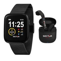 Pulkstenis Sector S-04 Smartwatch + Earphone