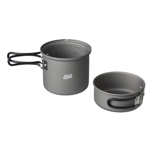 Set Hard Anodized Aluminum Pot Set 1000ml/475ml