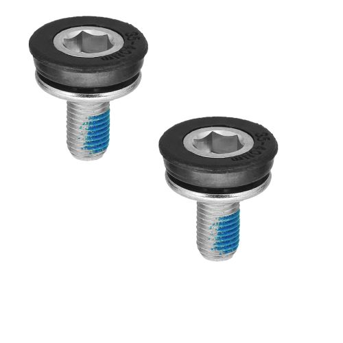 Crank arm fixing bolt M8 BB Axle Bolt Chromoly w/Plastic cap (2 pieces)