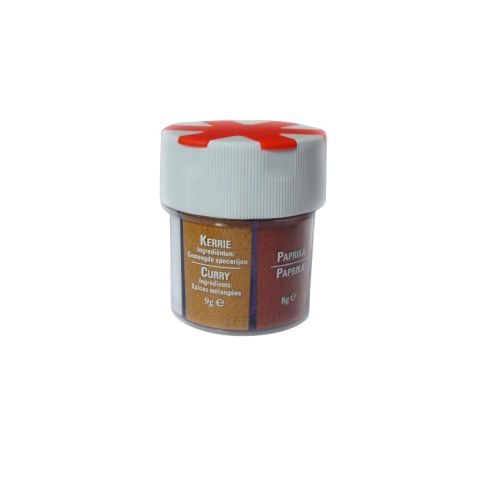 Komplektas Seasonings Dispenser 6-parts (2 x pepper, salt, paprika, garlic, curry)	