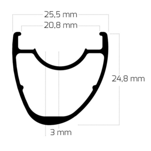 Apskritimas 28" FV EDGE R25 DISC OS TR