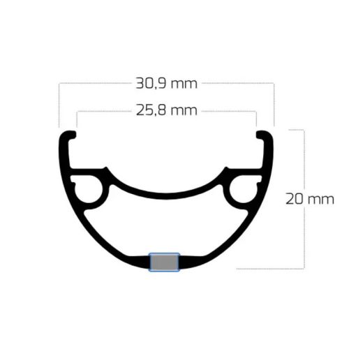 Apskritimas 28" FV RIVAL26 (26-622) TR