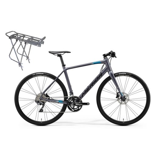 Bicycle with rack Speeder 500 + Alu CL548 Pack Carrier 28"