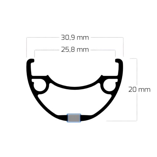 Apskritimas 28" FV RIVAL26 (26-622) TR